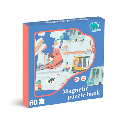 Libro Puzzle Magnético 60 Piezas Transporte