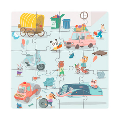 Libro Puzzle Magnético 60 Piezas Transporte