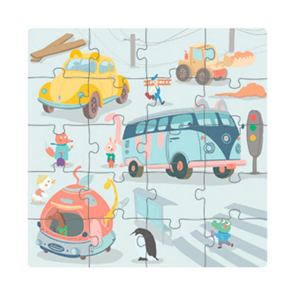 Libro Puzzle Magnético 60 Piezas Transporte