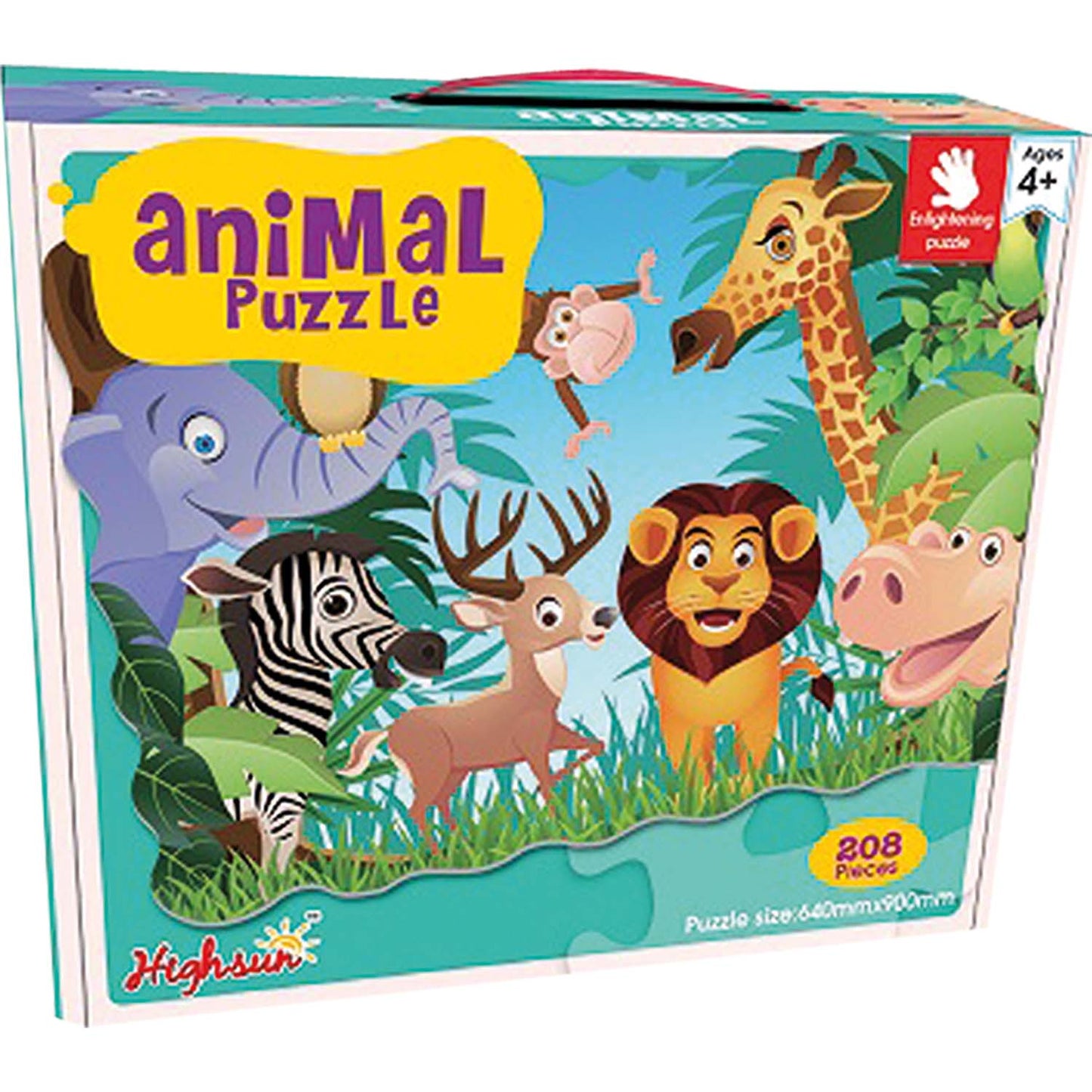 Puzzle Deluxe 208Pc 27x23x9 cm Animales
