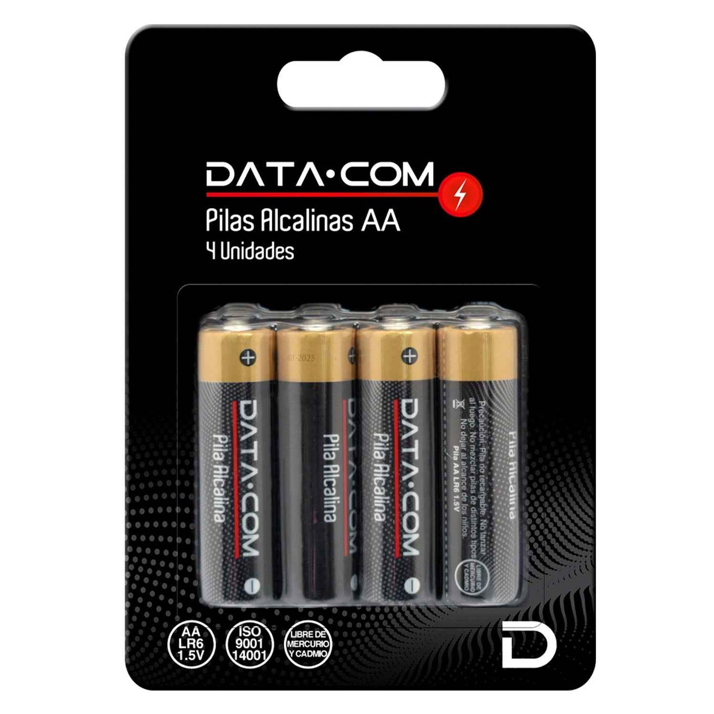 Pila Alcalina AA Display 4 unidades | Datacom
