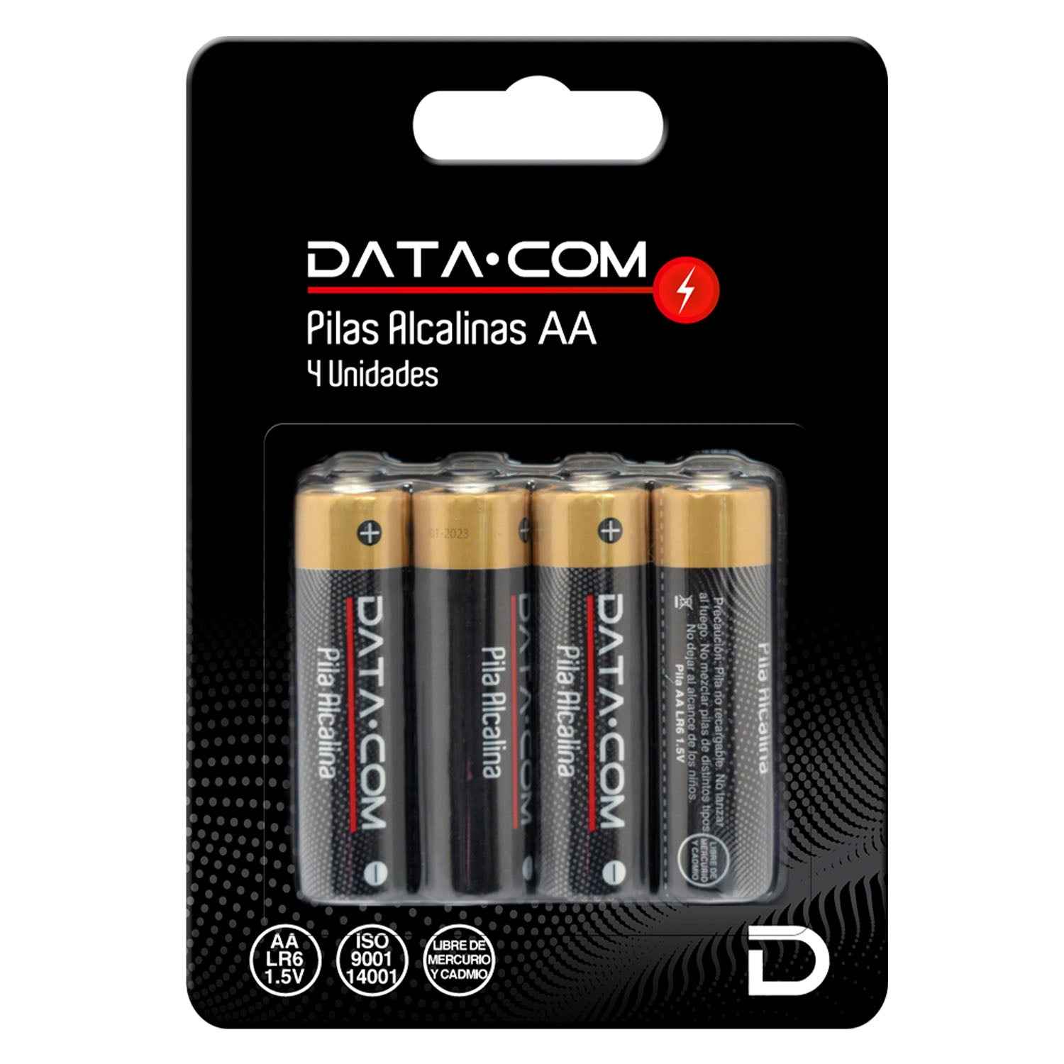 Pila Alcalina AA Display 4 unidades | Datacom