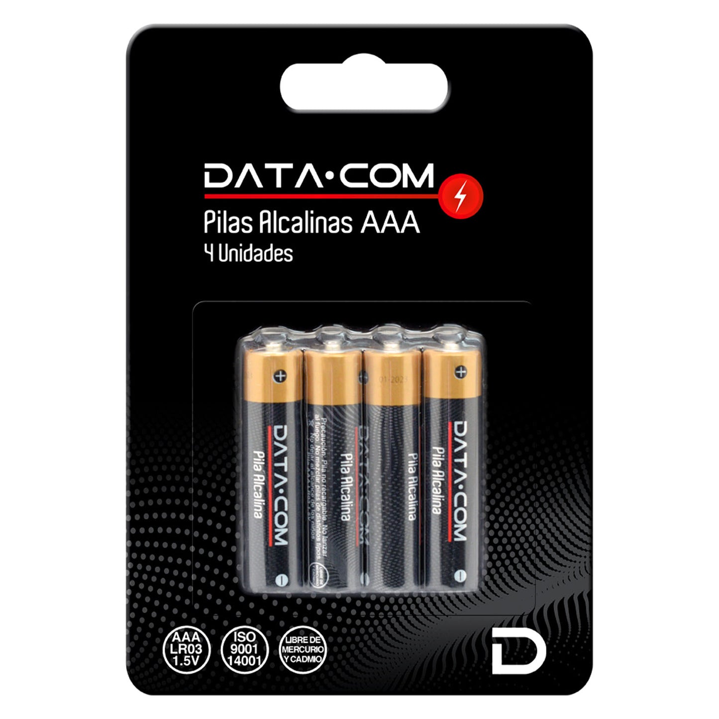 Pila Alcalina AAA Display 4 Unidades | Datacom