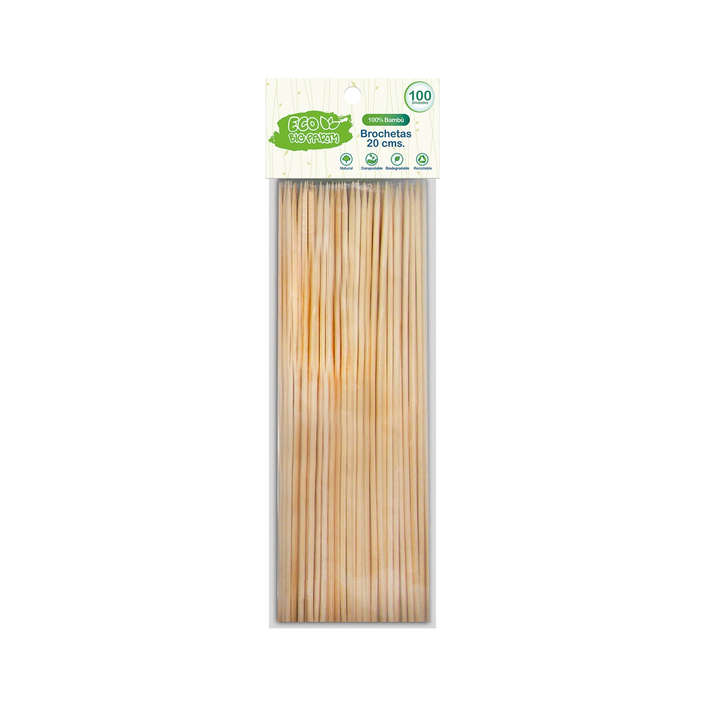 Brochetas 20 cm 100 Un | Big Party