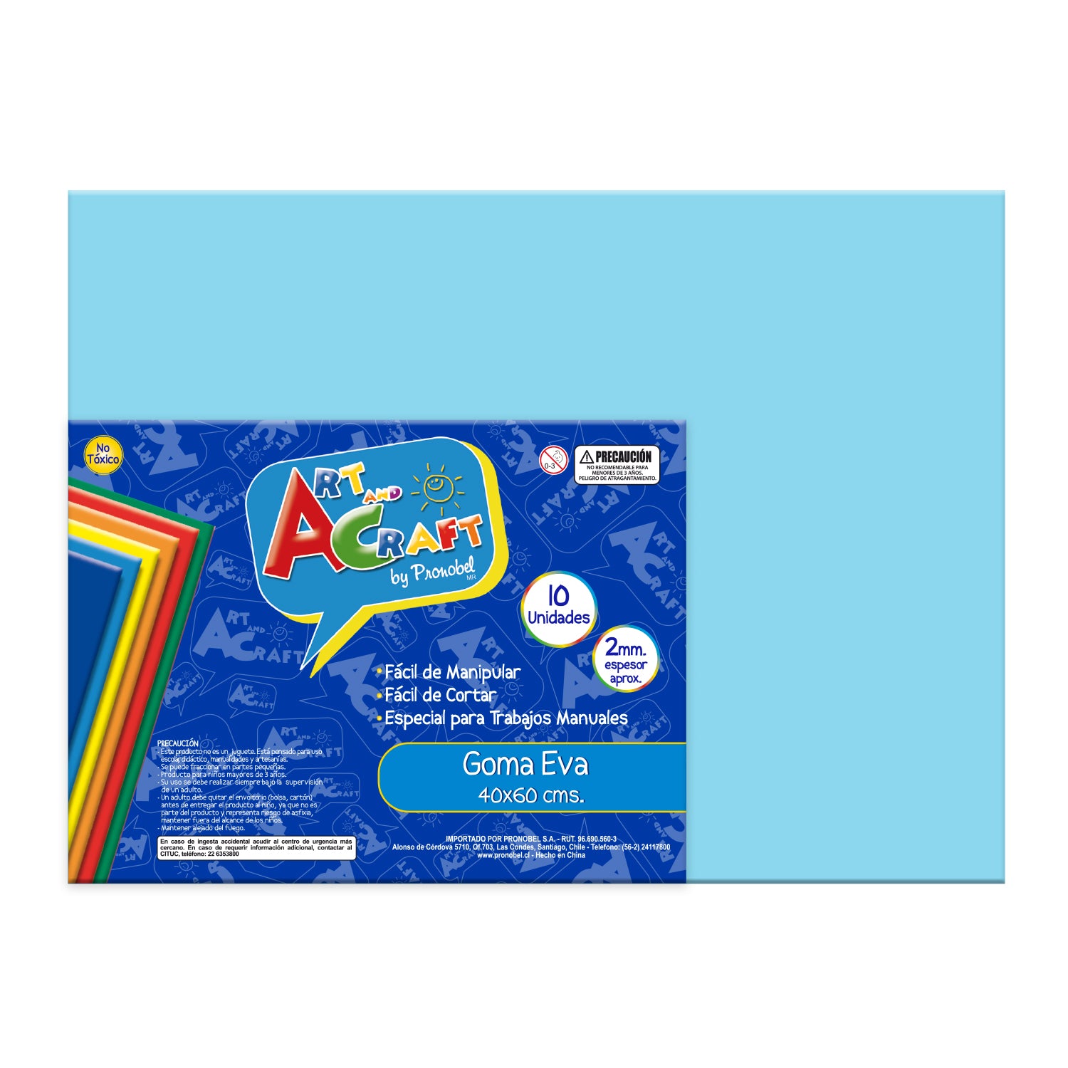 Goma Eva 40x60 cm 2 mm Celeste | Art & Craft