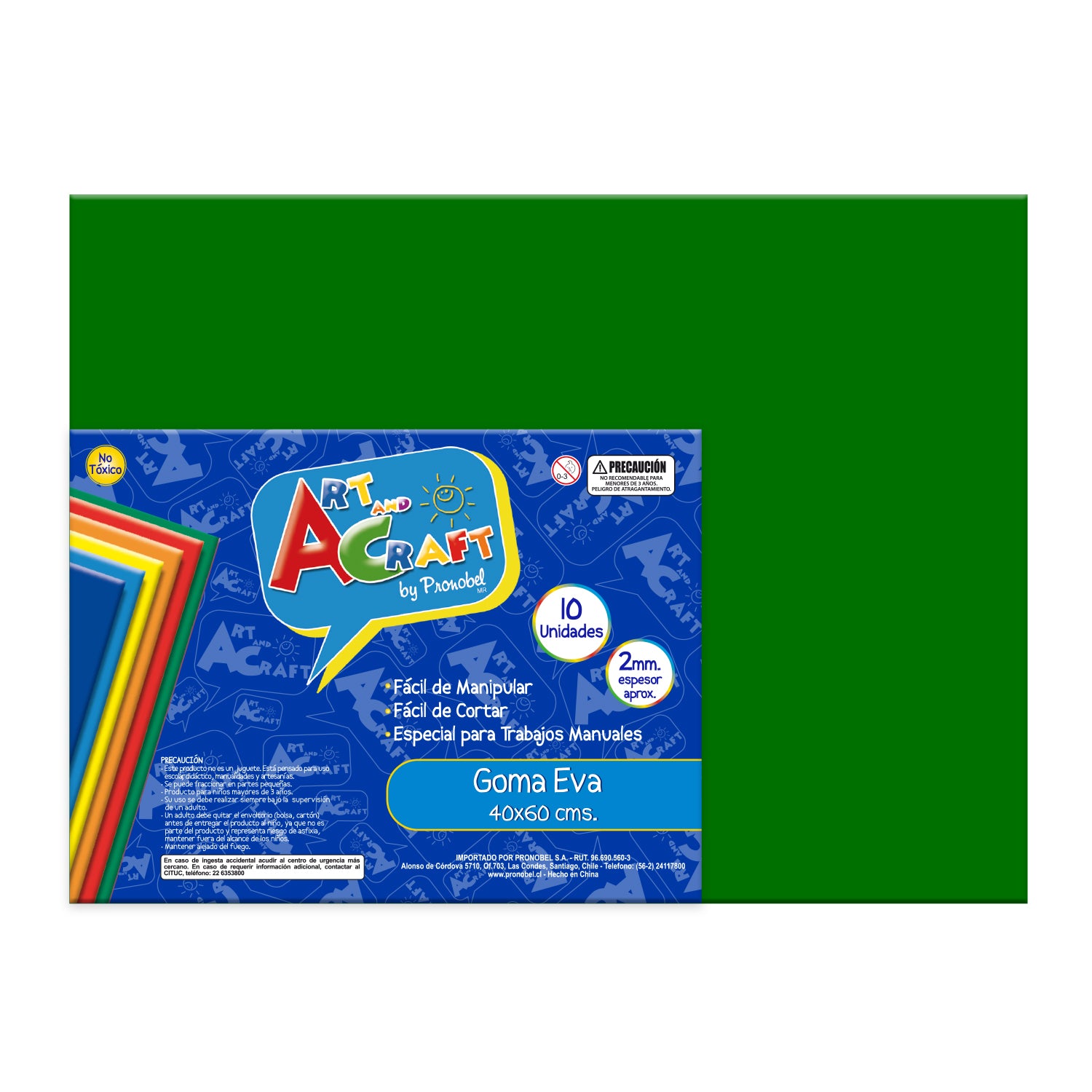 Goma Eva 40x60 cm 2 mm Verde | Art & Craft