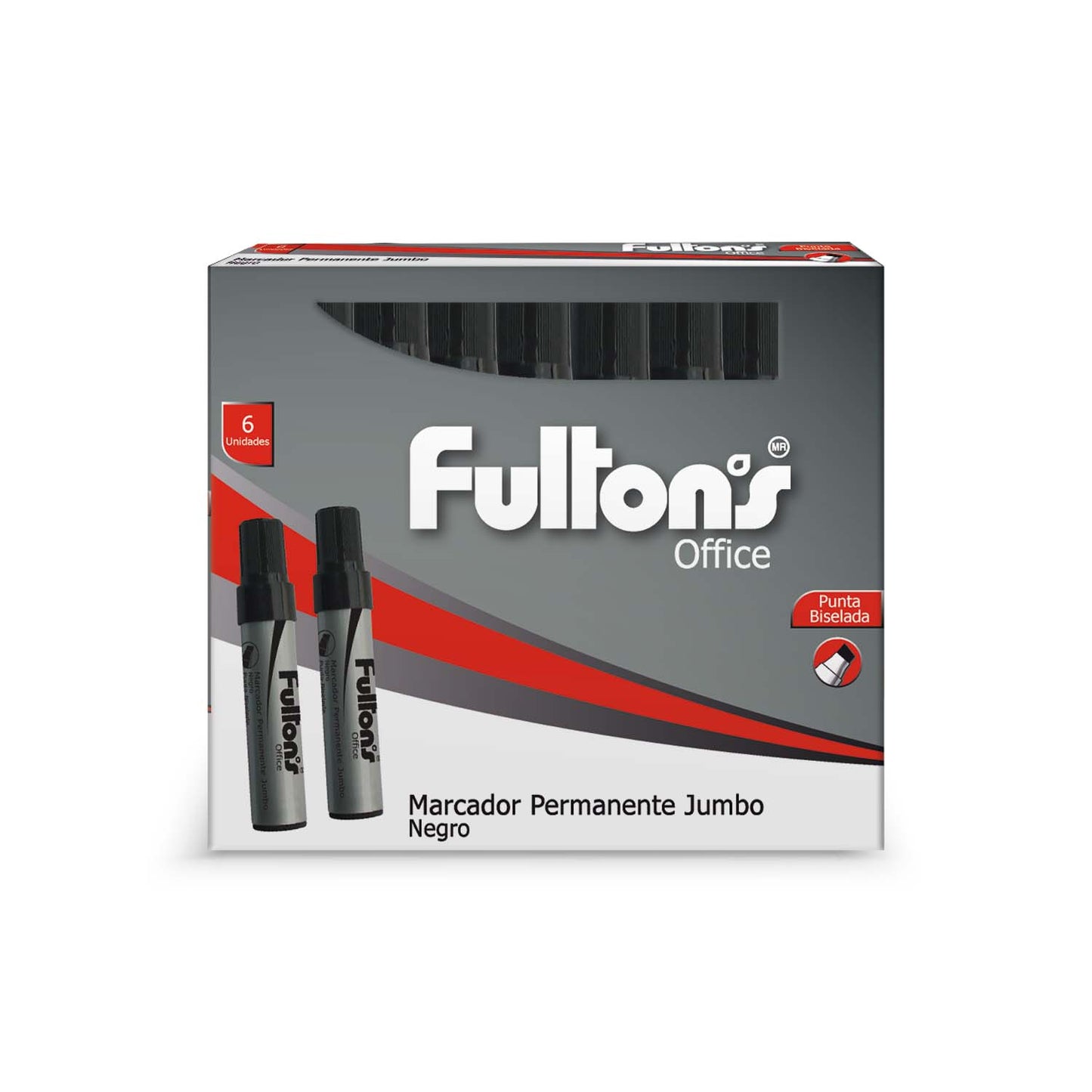 Marcador Permanente Jumbo Negro Punta Media 10 mm | Fultons