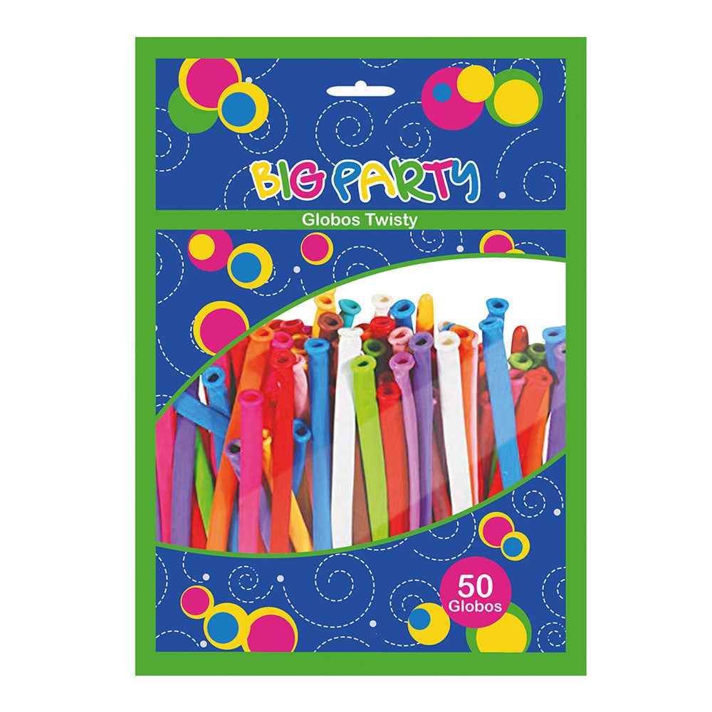 Set 50Un Globo Twisty Mil Figuras Colores Surtidos | Big Party