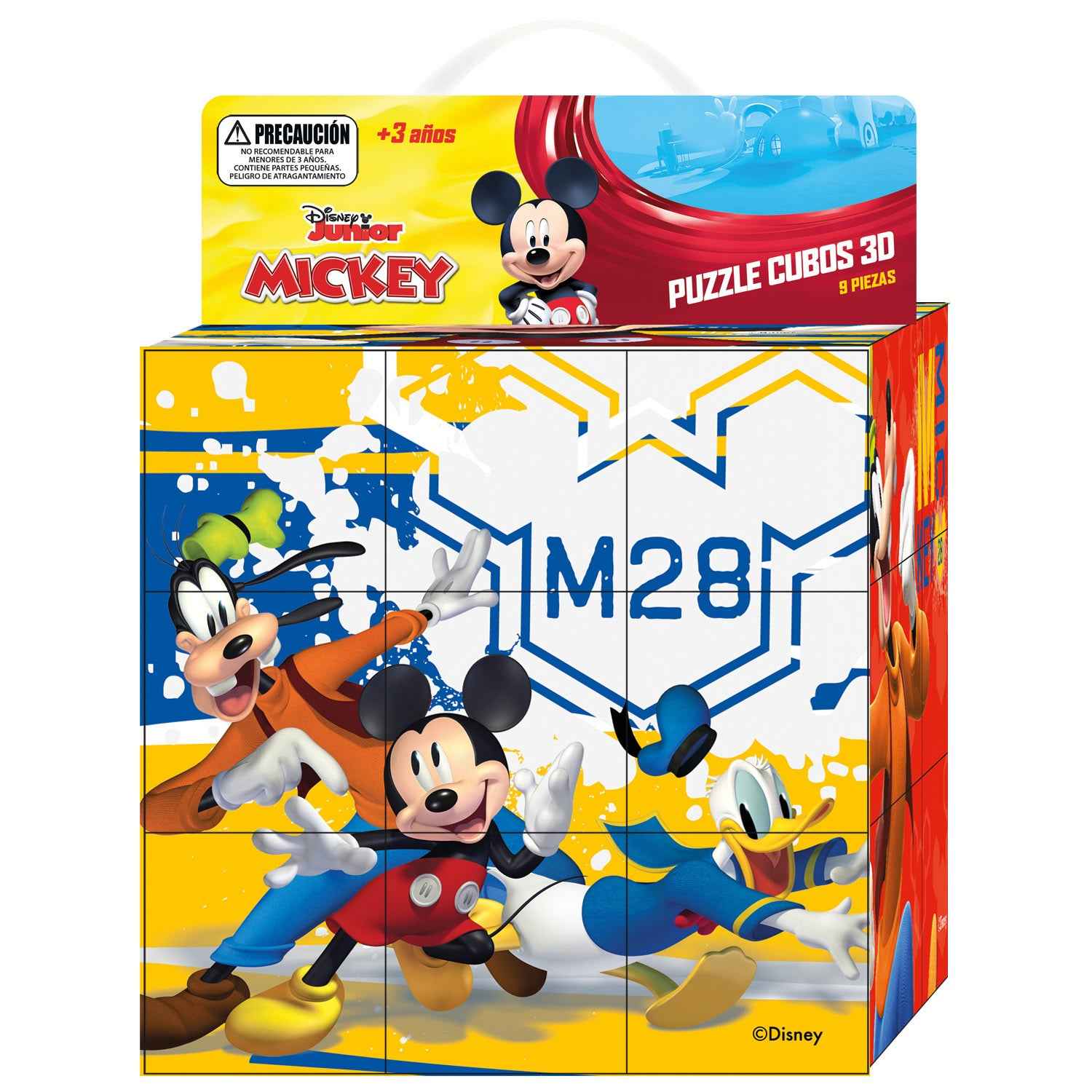 Puzzle Cubo 3D 9 Piezas 15x15 cm | Mickey Disney