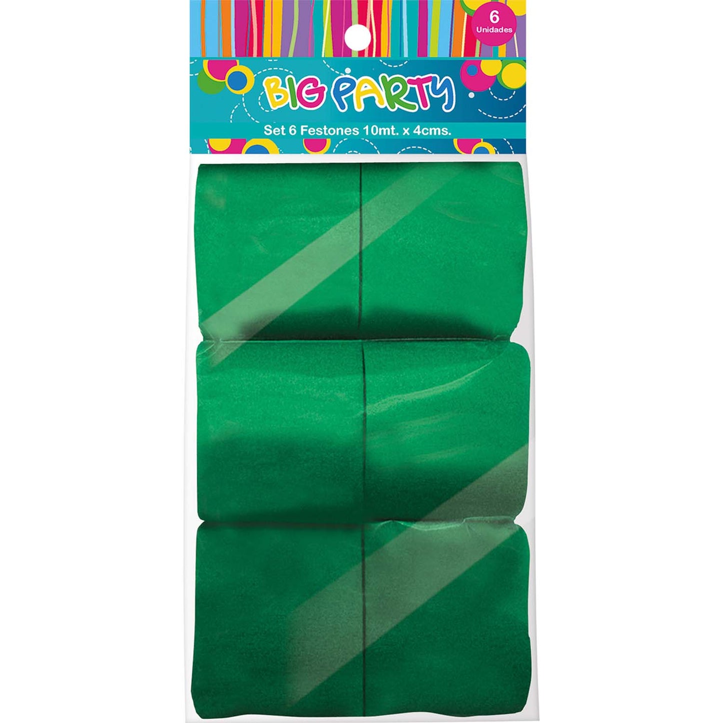 Set 6 Festones Verdes 10mx4cm | Big Party