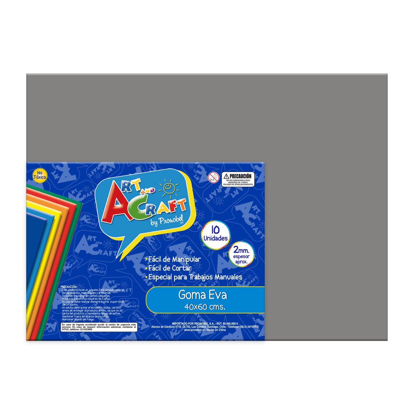 Goma Eva 40x60 cm 2 mm Gris | Art & Craft