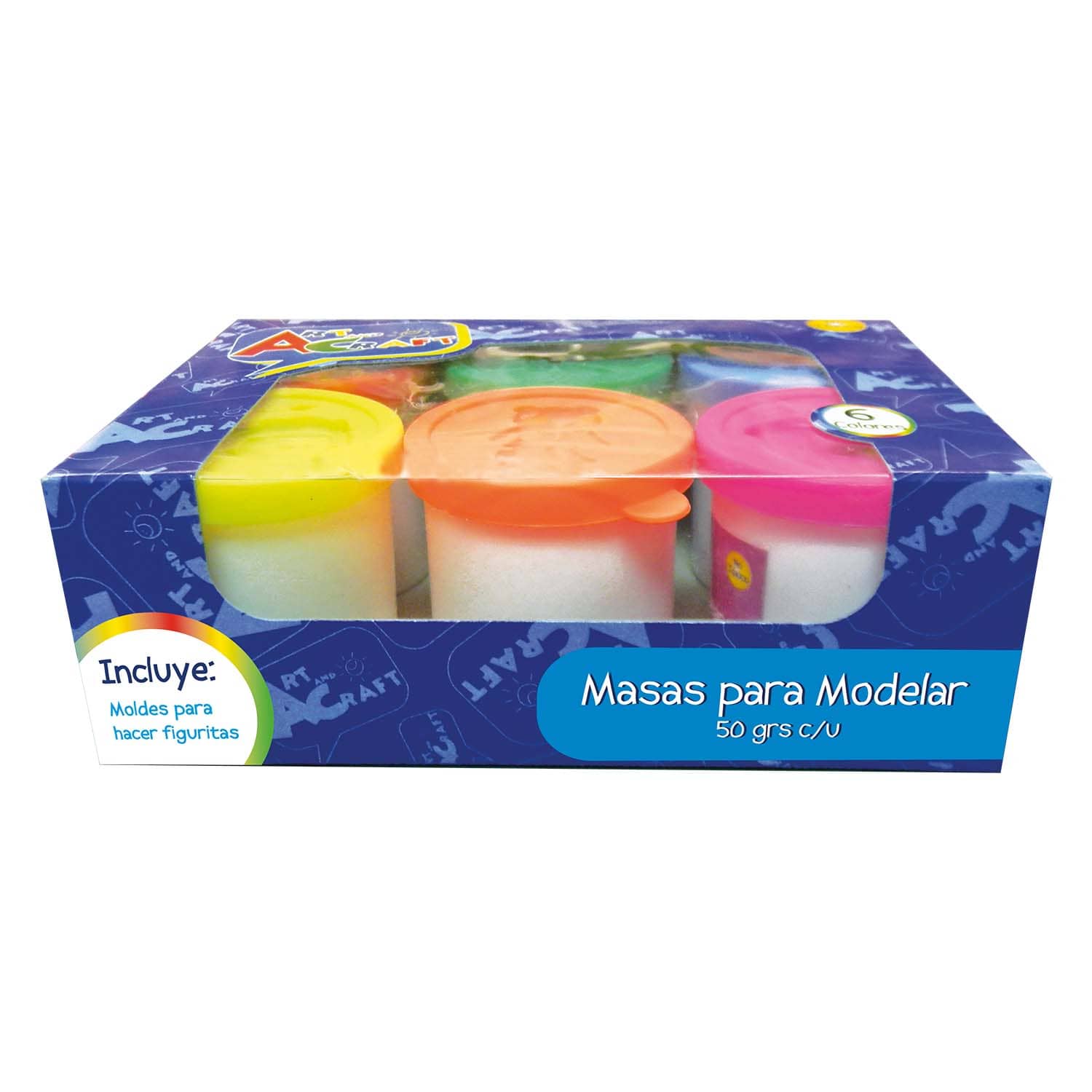 Masa Para Modelar 6 Colores 50 Grs | Art & Craft