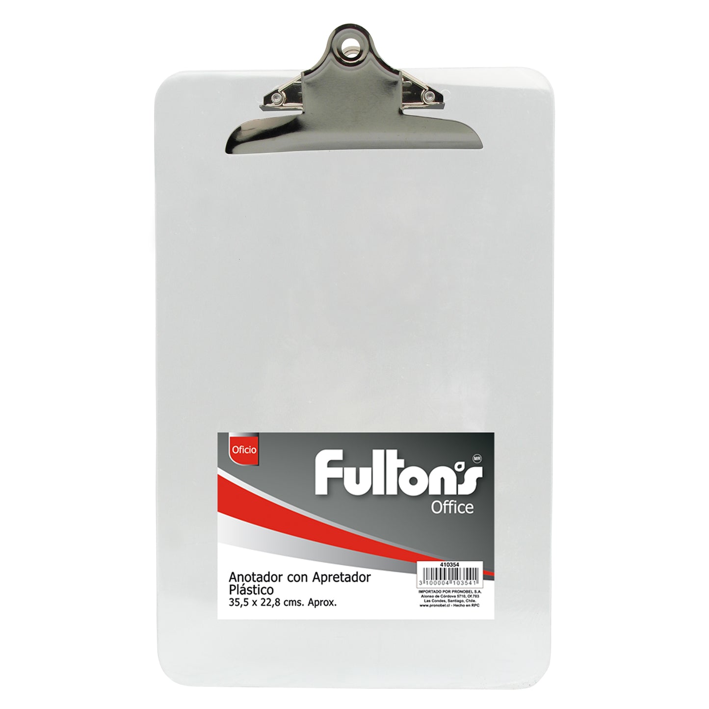 Anotador Plástico Con Apretador Metal Oficio | Fultons