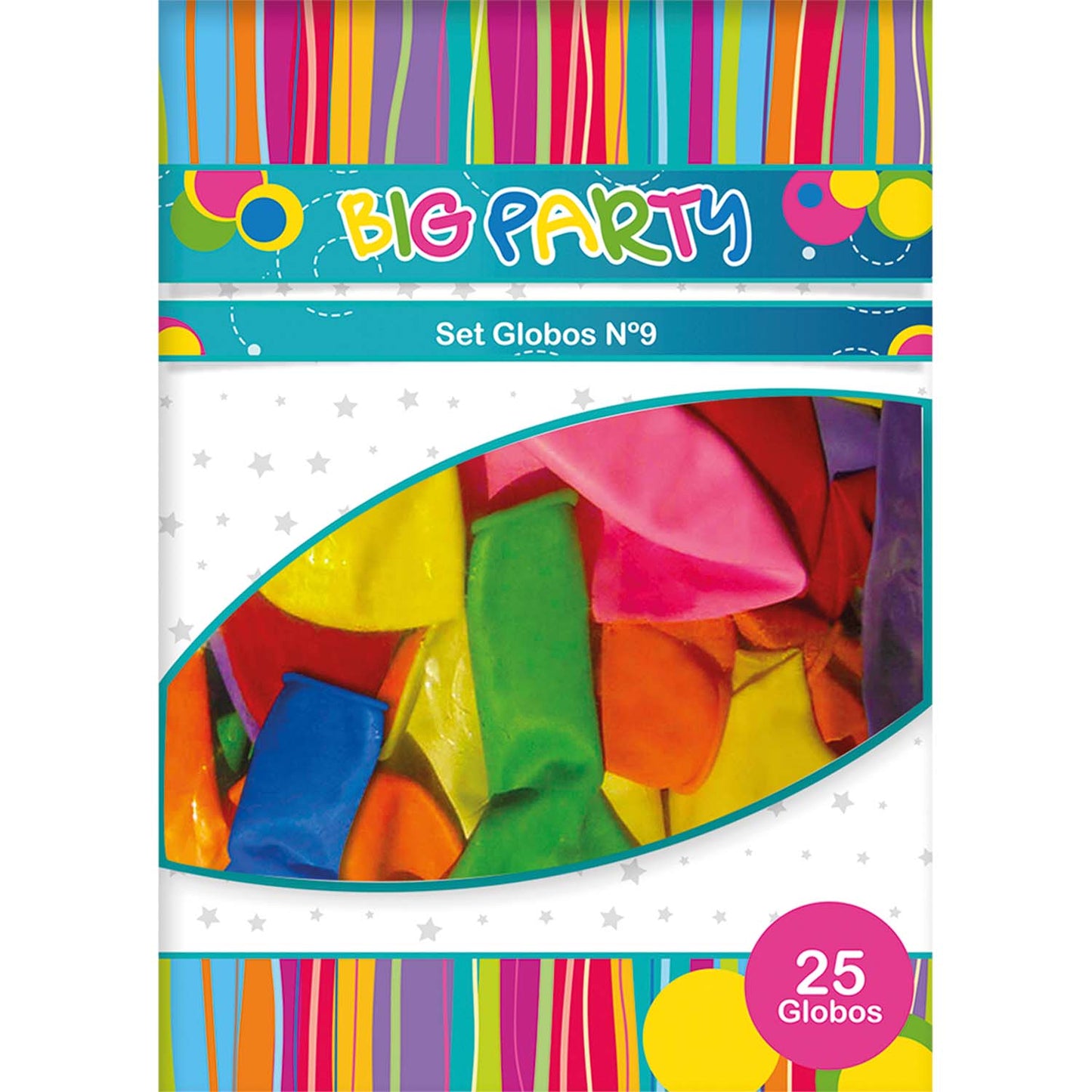 Set Globo 25 Un N°9 Colores Surtidas | Big Party