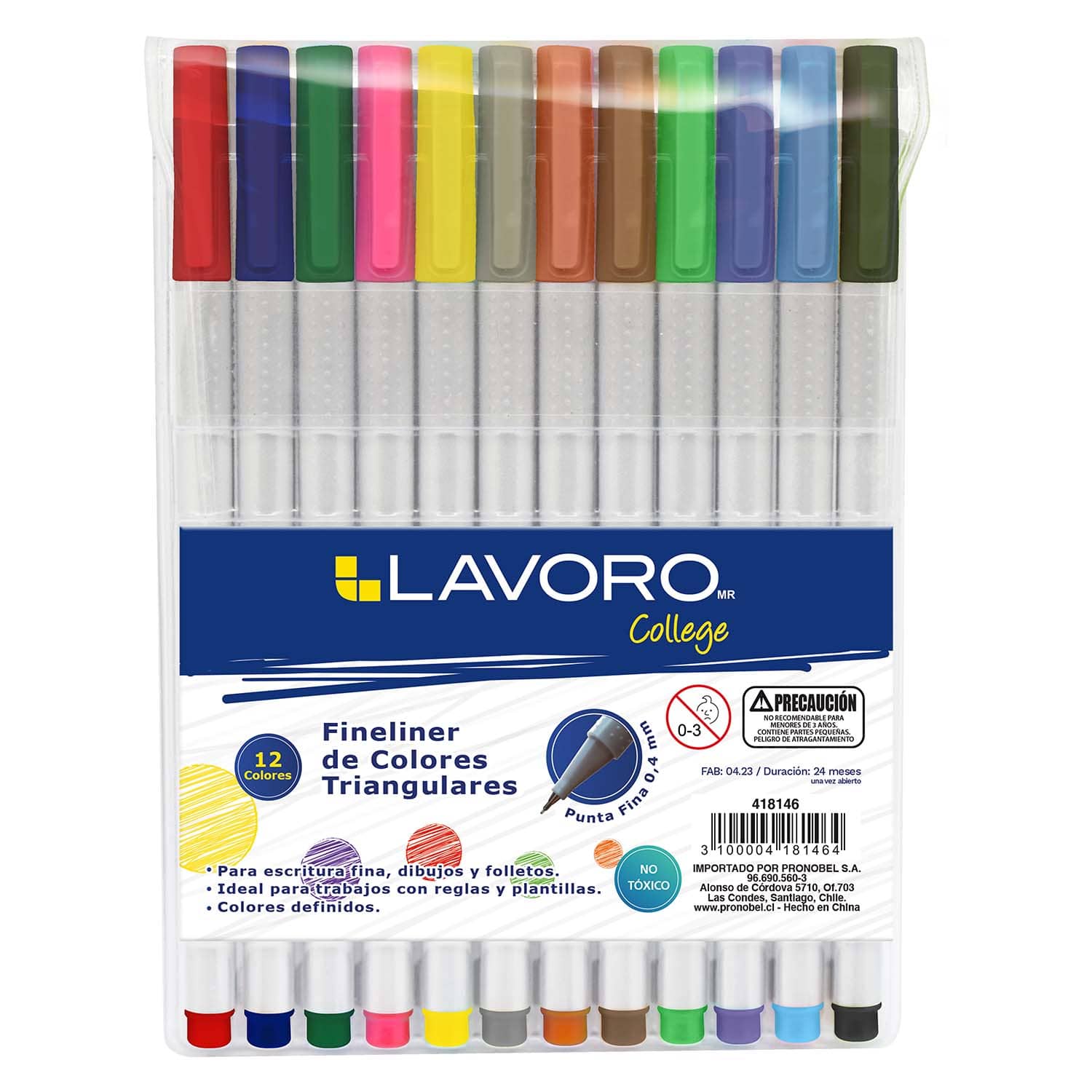 Fineliner 0,5mm 12 Colores | Lavoro