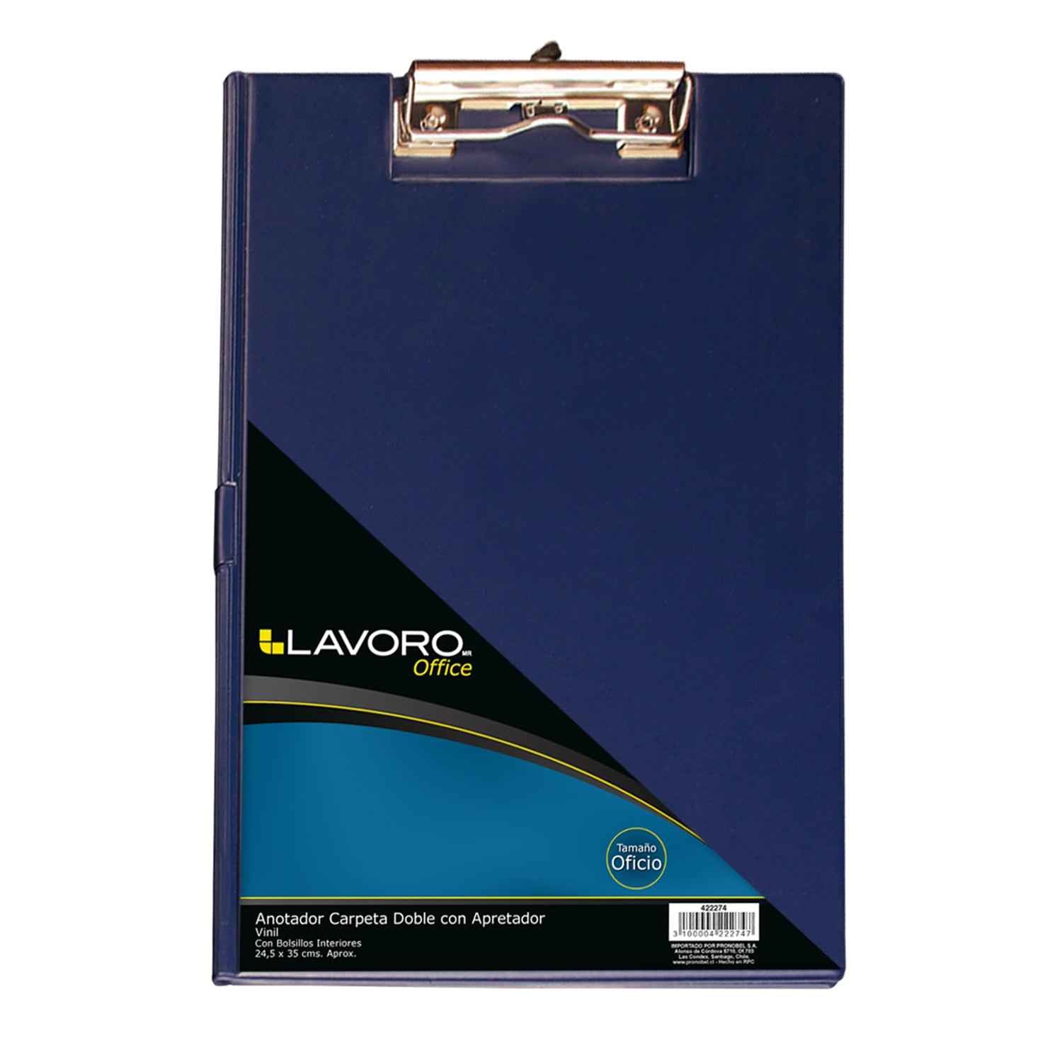 Anotador Doble PVC Oficio Azul | Lavoro
