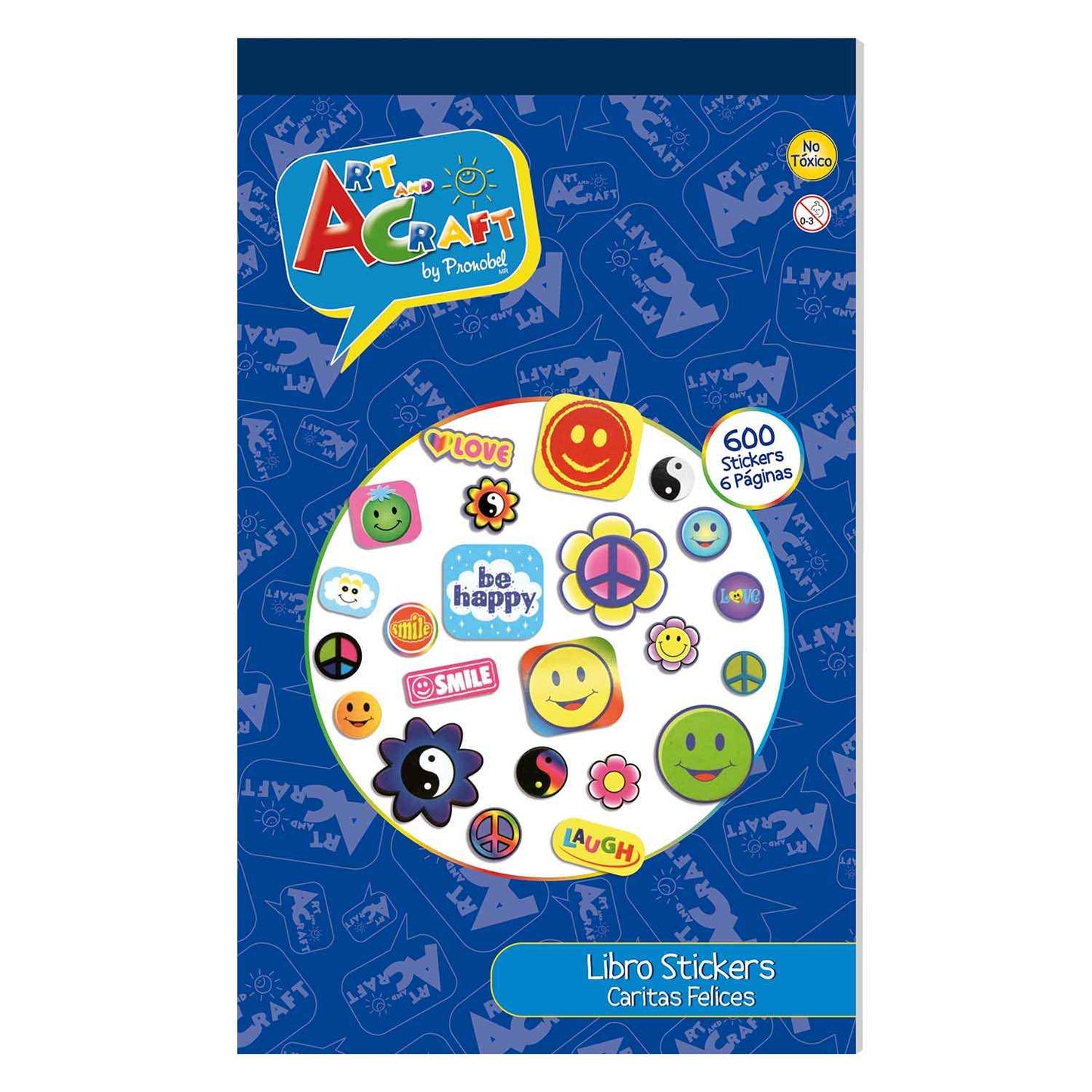 Stickers Libro Caritas Felice 6 Paginas 600 Piezas | Art & Craft