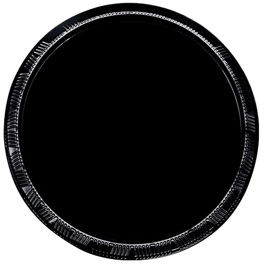 Set 10 Platos 17,5 cm Negro | Big Party