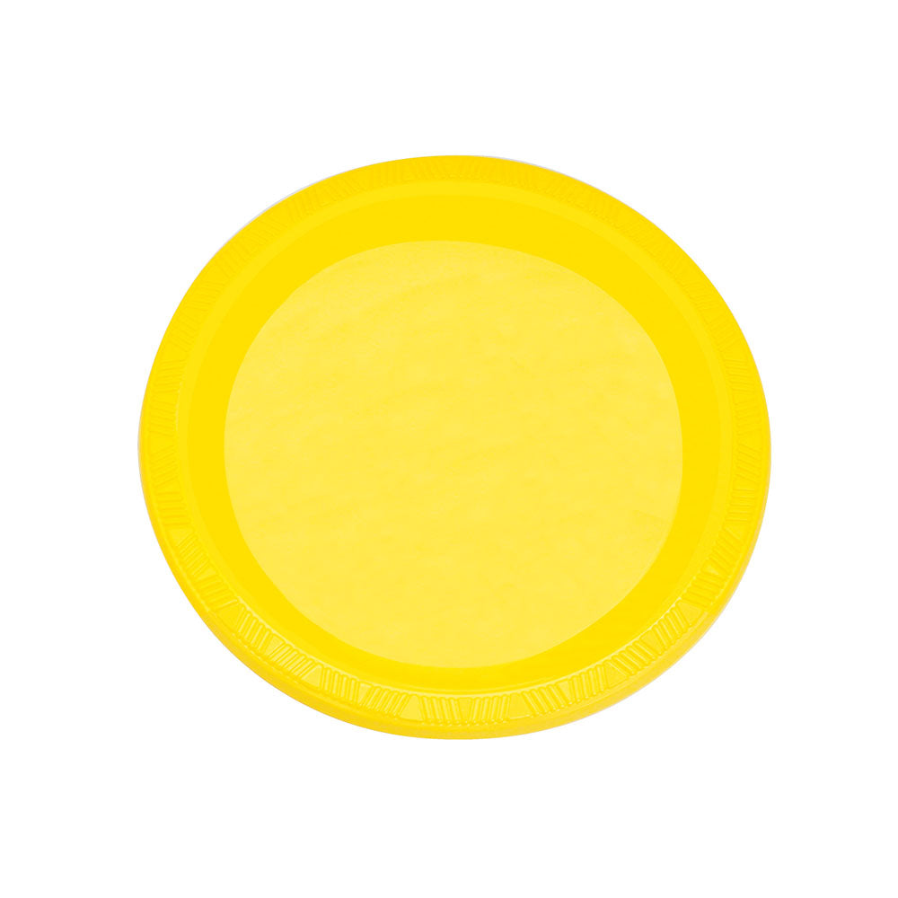 Set 10 Platos 22 cm Amarillo | Big Party