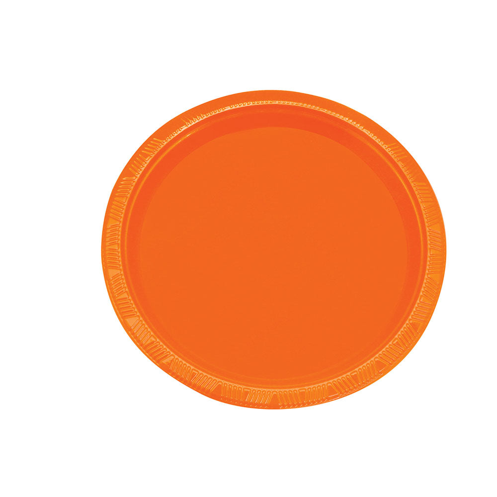 Set 10 Platos 22 cm Naranjo | Big Party