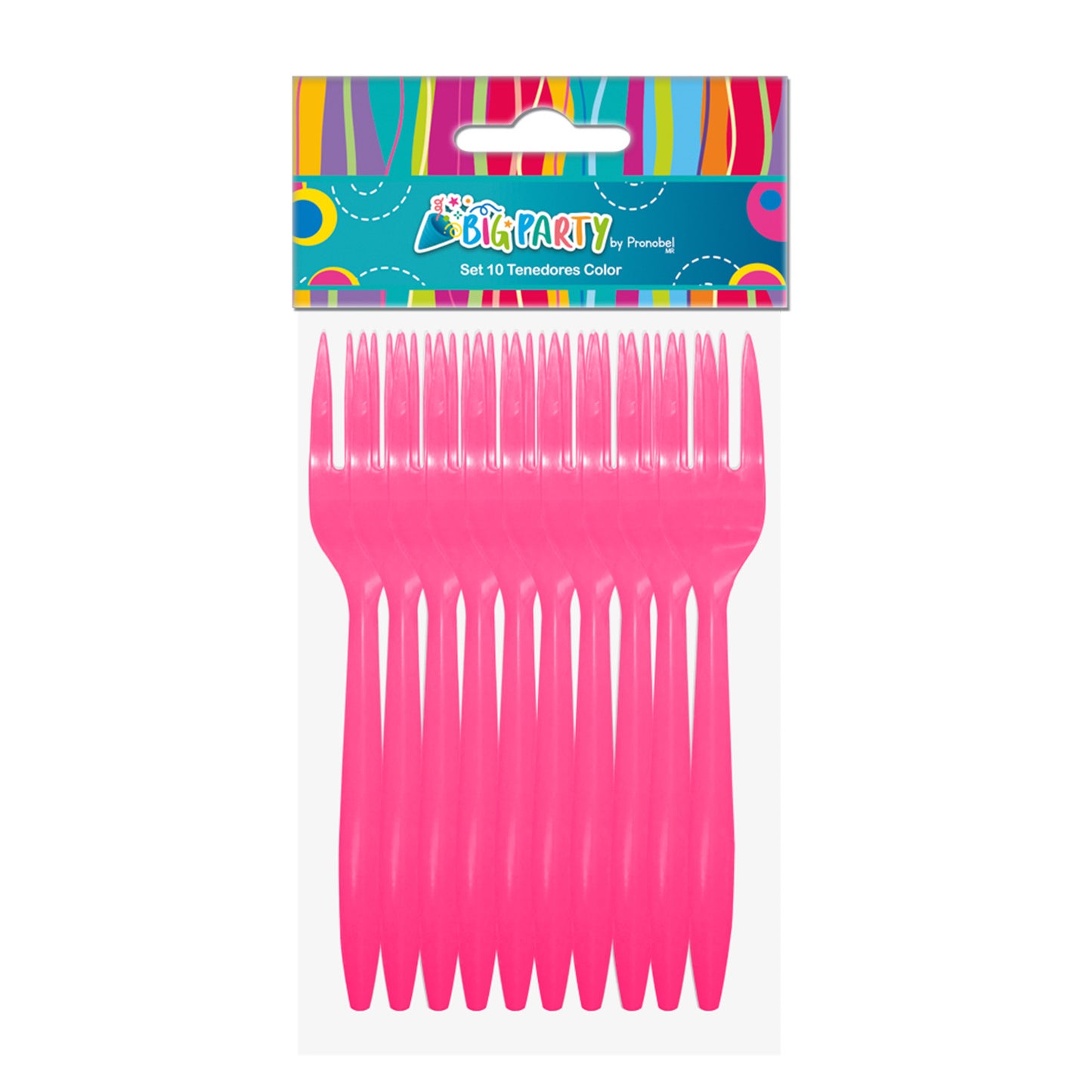 Set 10 Tenedores Fucsia | Big Party