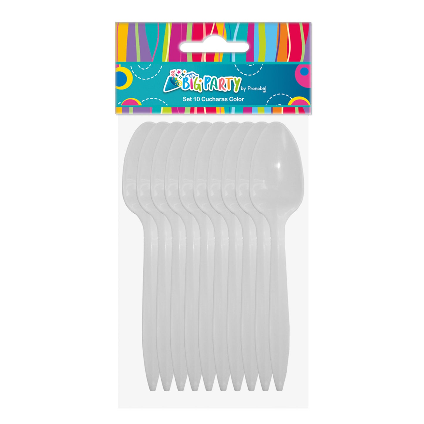 Set 10 Cucharas Blancas | Big Party