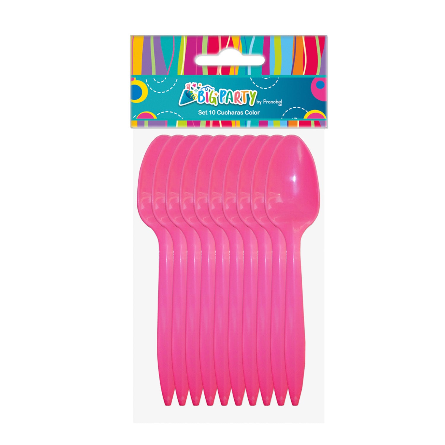 Set 10 Cucharas Fucsia | Big Party
