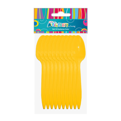 Set 10 Cucharas Amarillas | Big Party