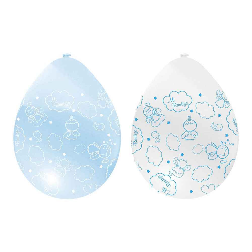 Set 12Un Globo Baby Niño Impreso Nº9 | Big Party