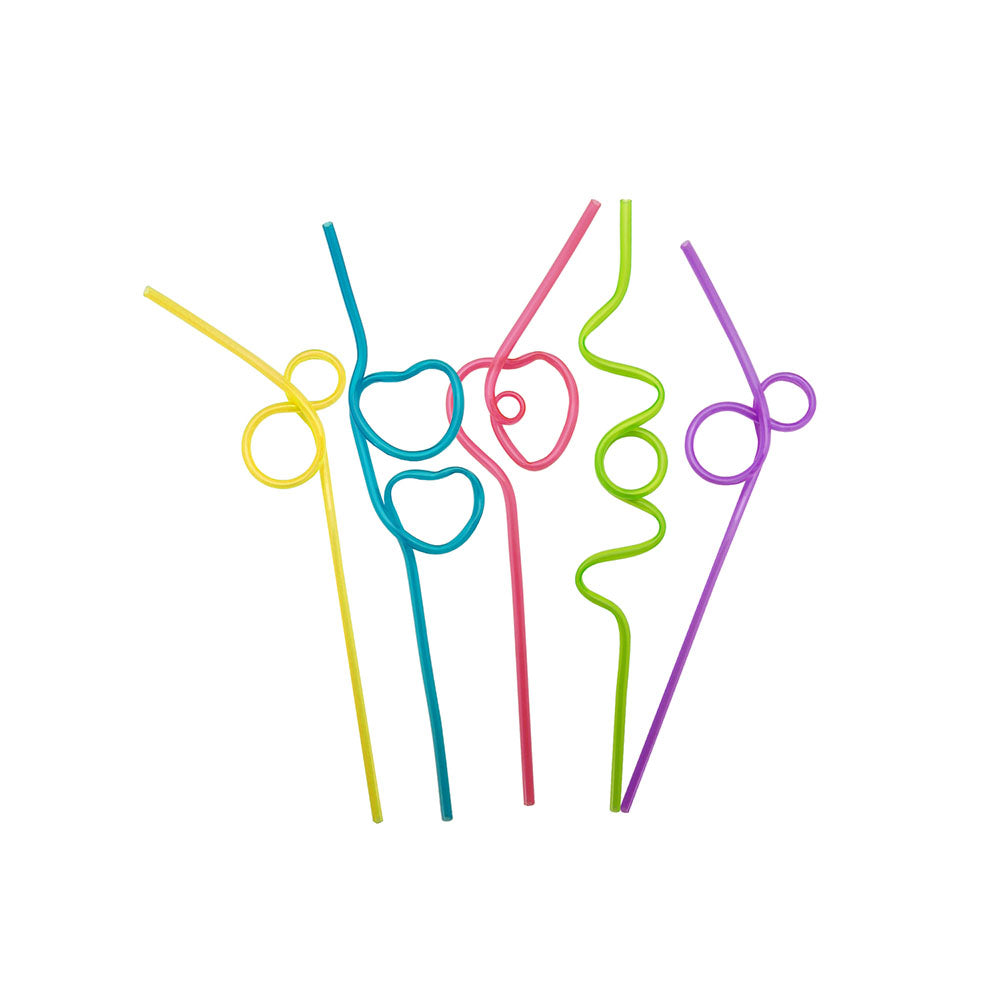 Bombilla Plástica Formas 5 Piezas | Big Party