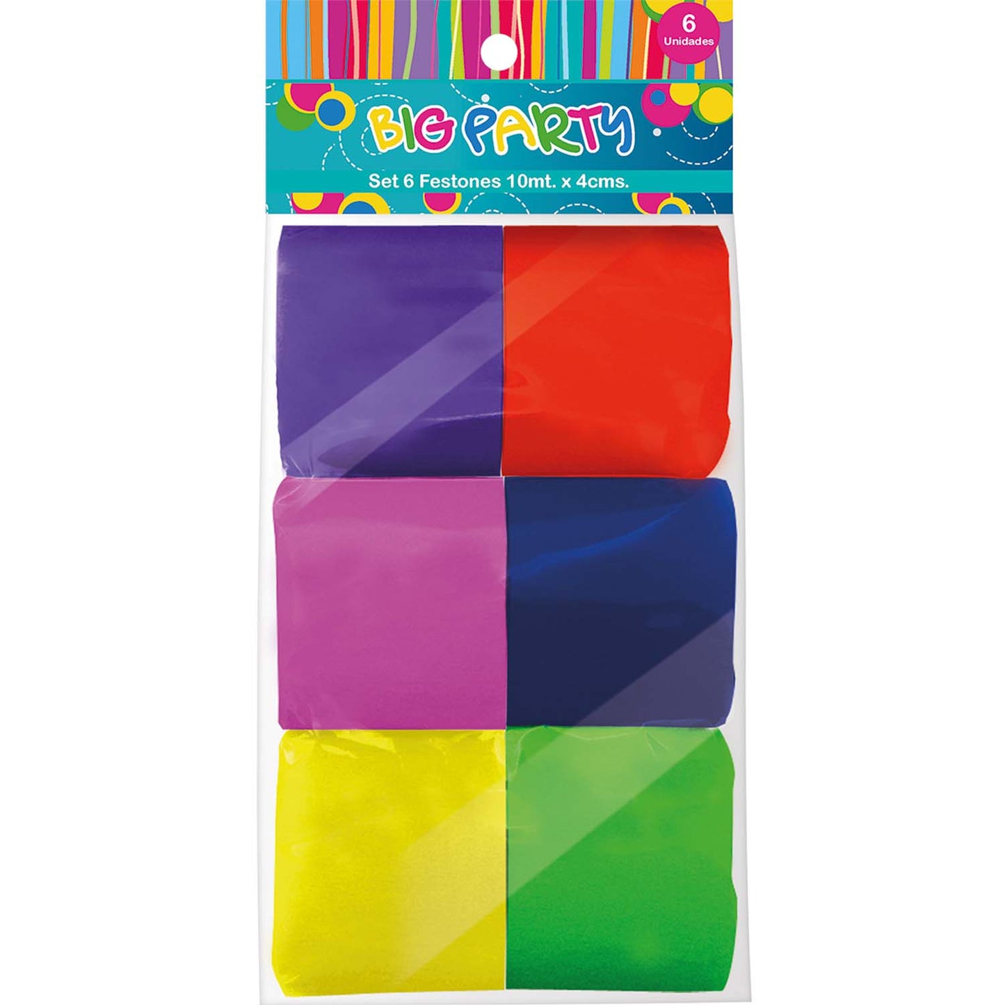 Set 6 Festones Col Surtidos | Big Party