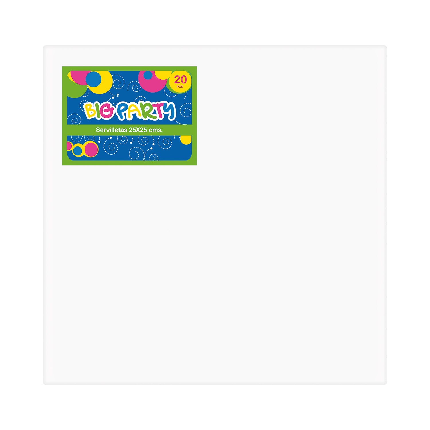 Servilleta Blanca 25x25 cm 20 Piezas | Big Party