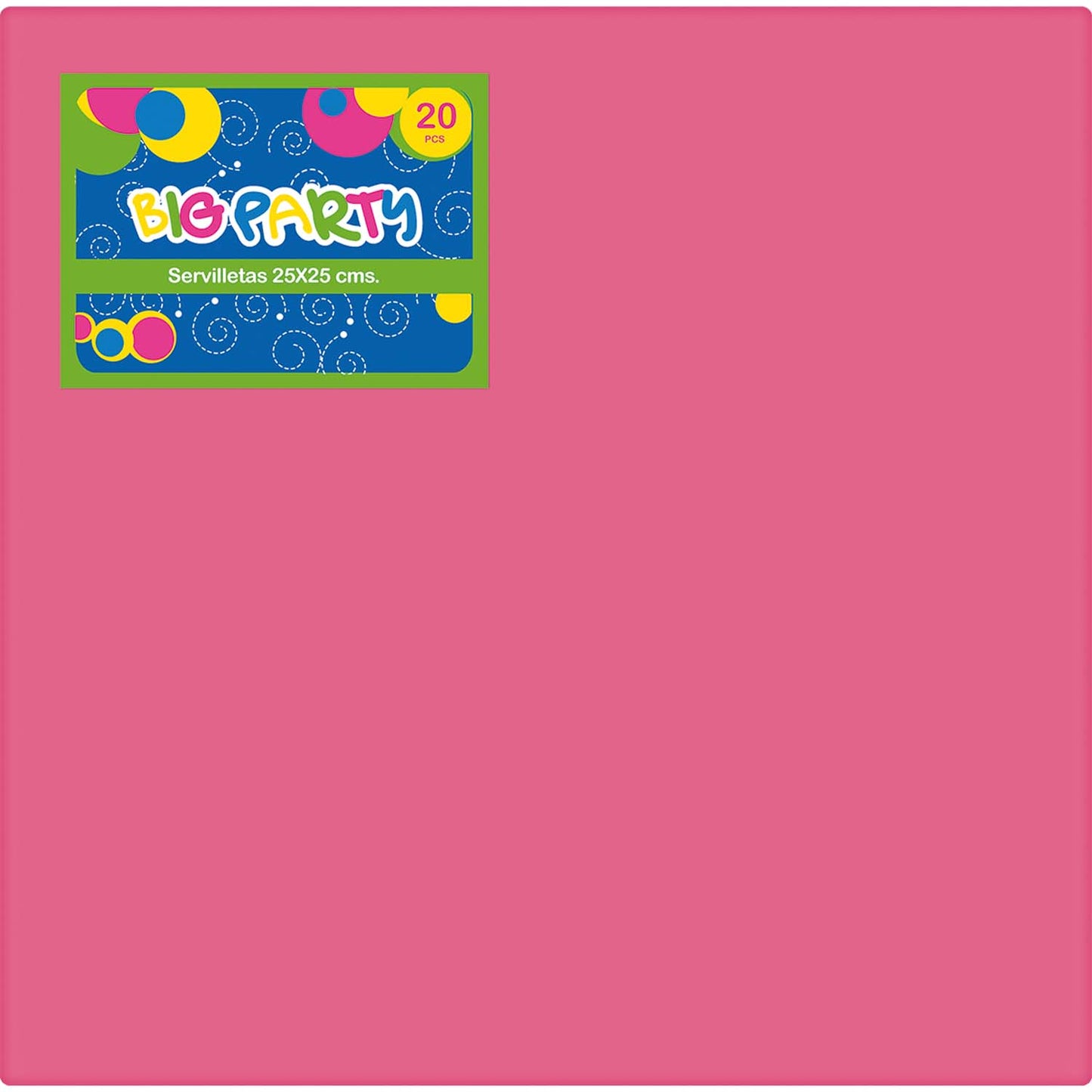Servilleta Fucsia 25x25 cm 20 Piezas | Big Party
