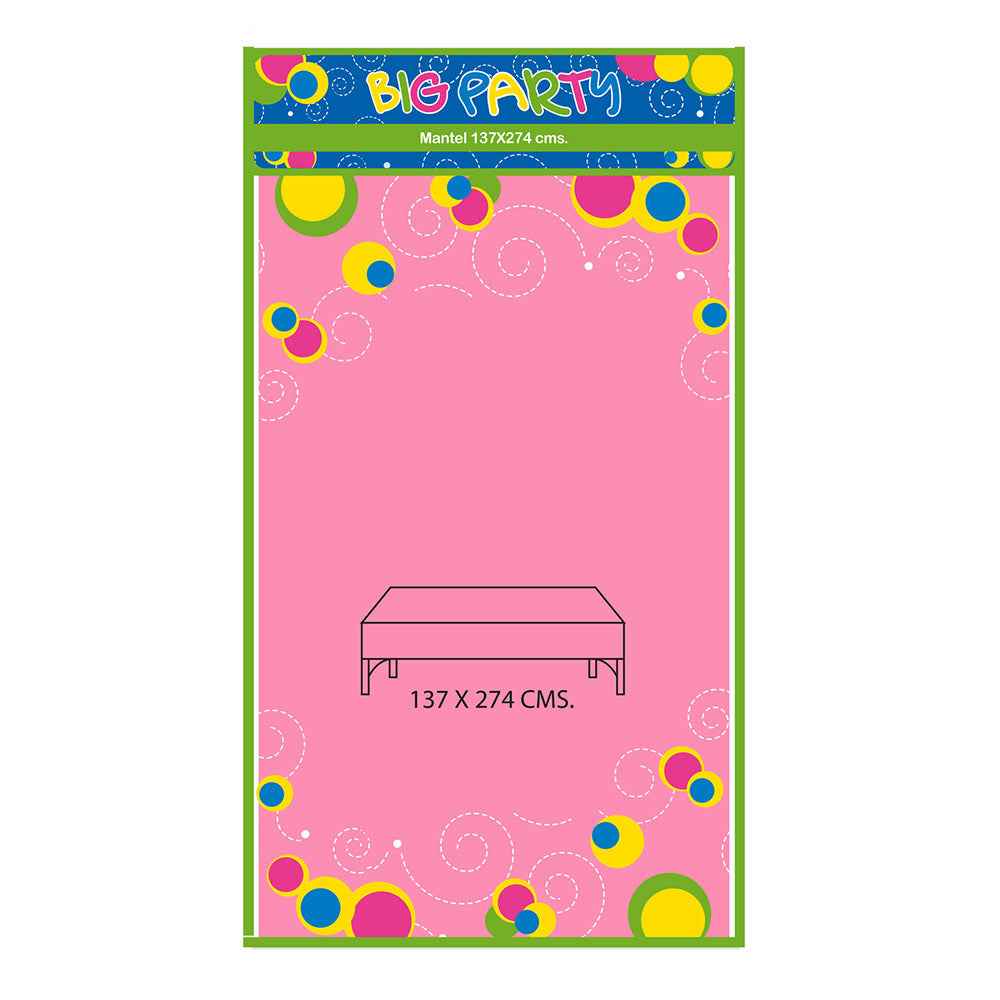 Mantel Rosado 137x274 cm Big Party | Big Party