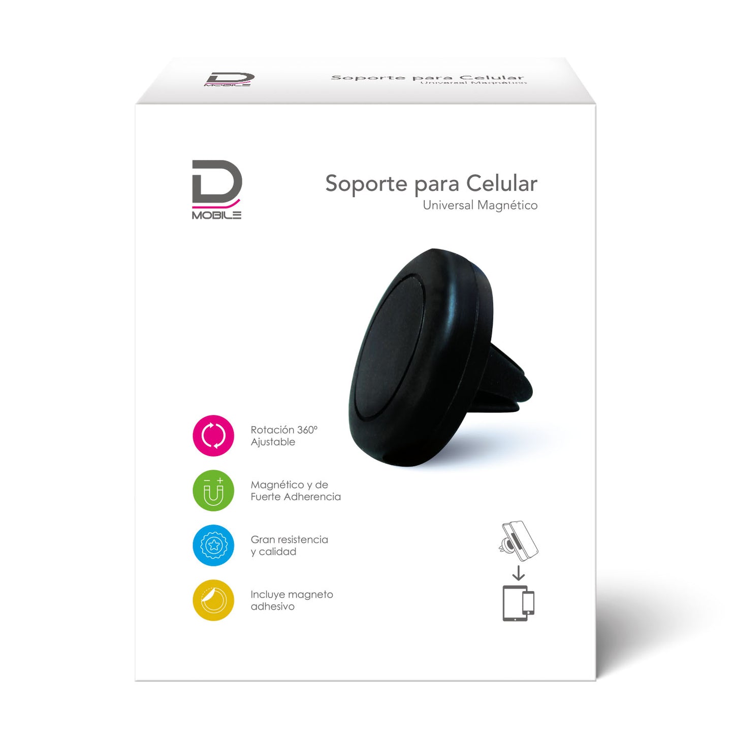 Soporte Celular Con Imán Negro | Datacom