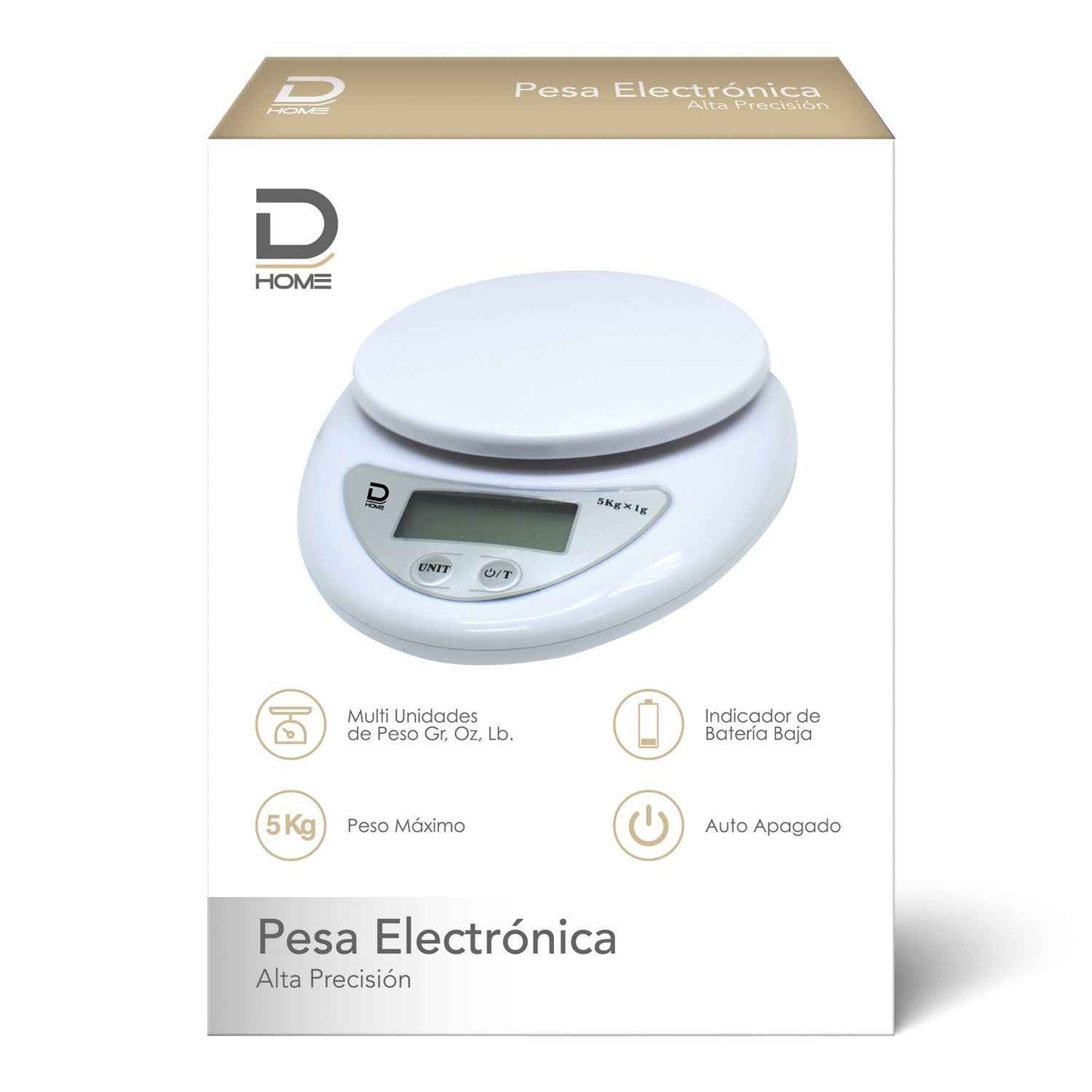 Pesa Hasta 5 Kilos Blanco | Datacom
