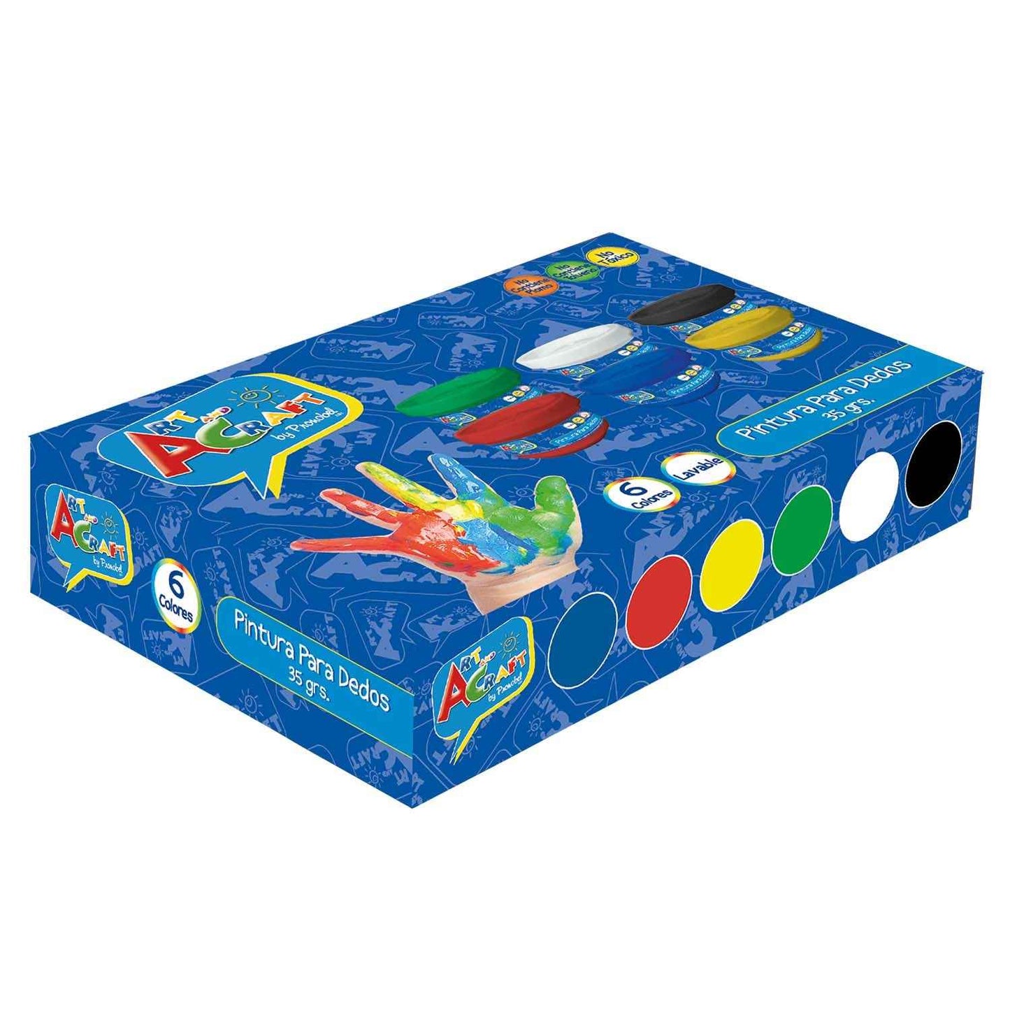Pintura Para Dedos 6 Colores 35 Grs | Art & Craft