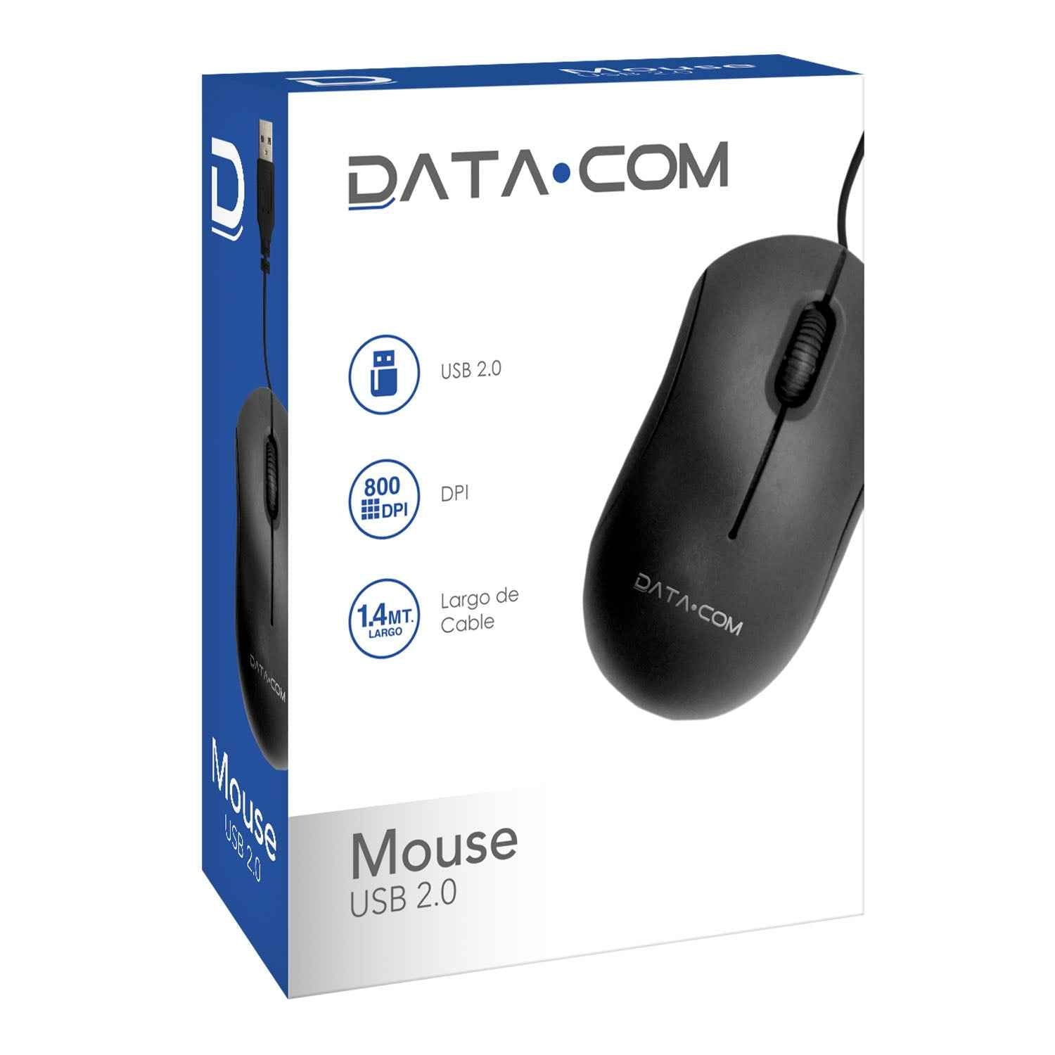 Mouse Básico Cable USB 2.0 Negro | Datacom