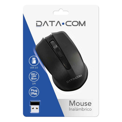 Mouse Inalámbrico Óptico 2.4G Negro | Datacom