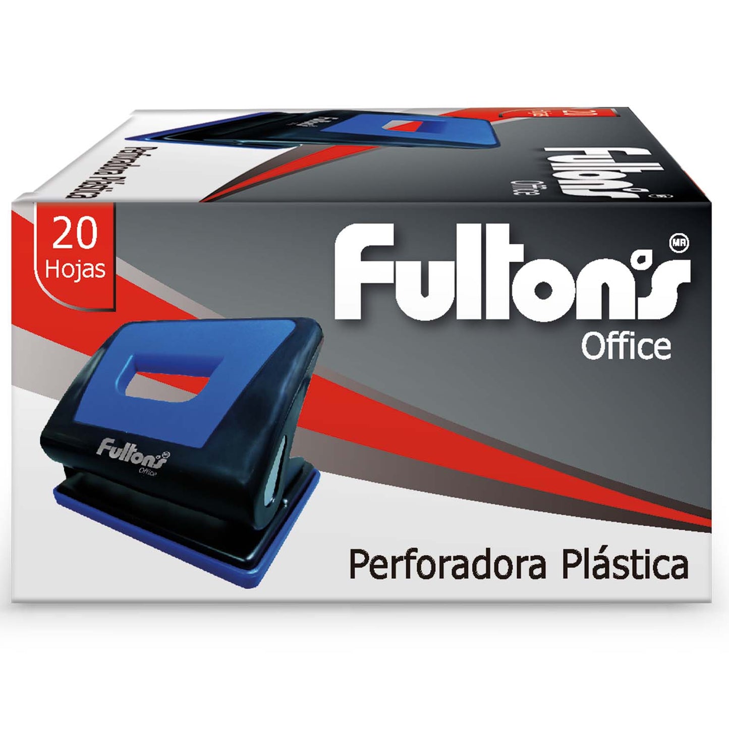 Perforadora Mediana Plástico/Metal Negro | Fultons