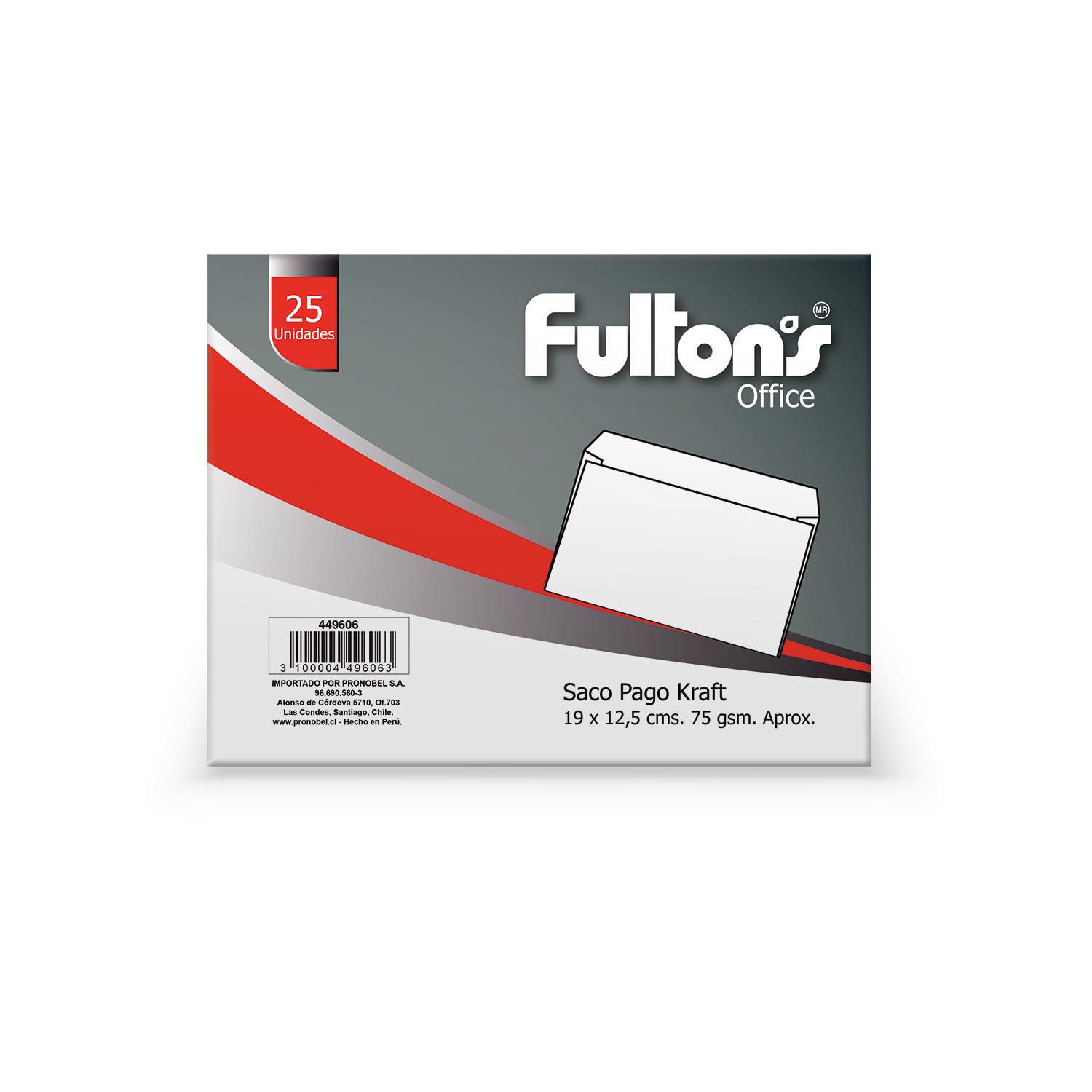 Sobre Saco Pago Kraft 75 gr 25 Un | Fultons