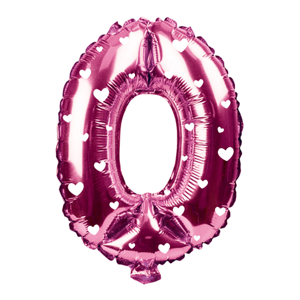 Globo Metálico Rosado 76 cm N° 0 | Big Party