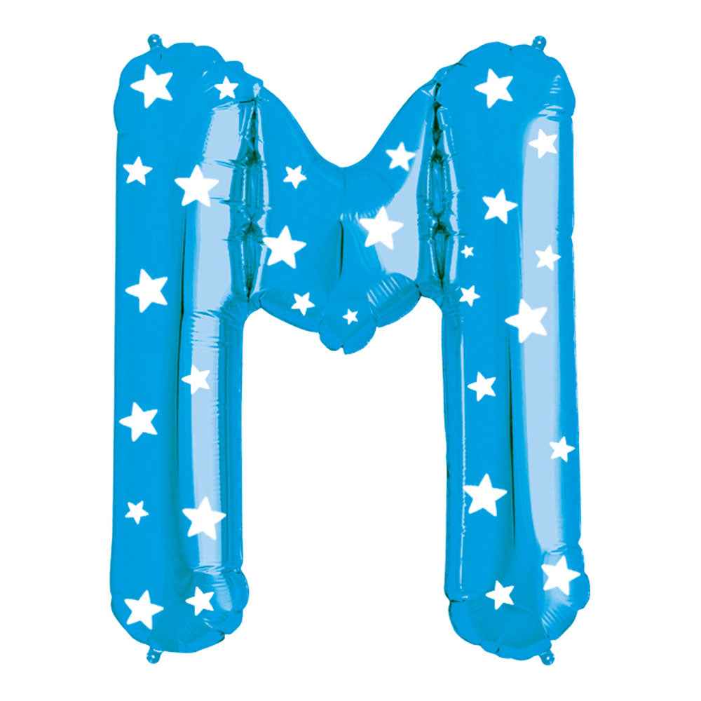 Globo Metálico Celeste 76 cm Letra M | Big Party