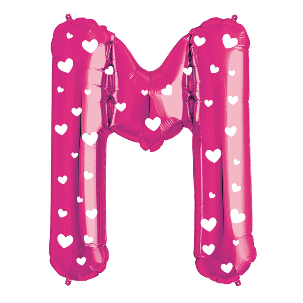 Globo Metálico Rosado 76 cm Letra M | Big Party