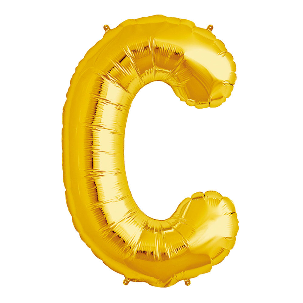 Globo Metálico Dorado 76 cm Letra C | Big Party