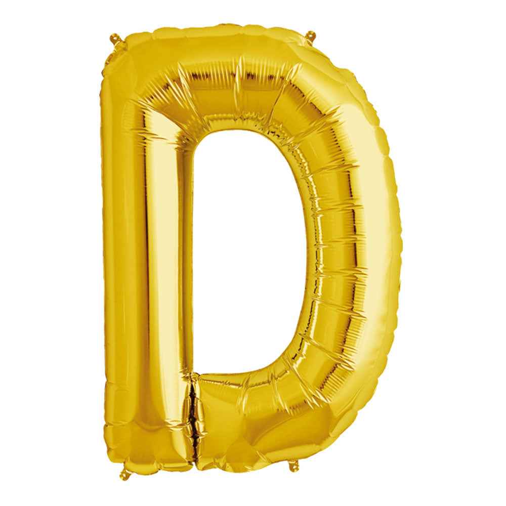Globo Metálico Dorado 76 cm Letra D | Big Party