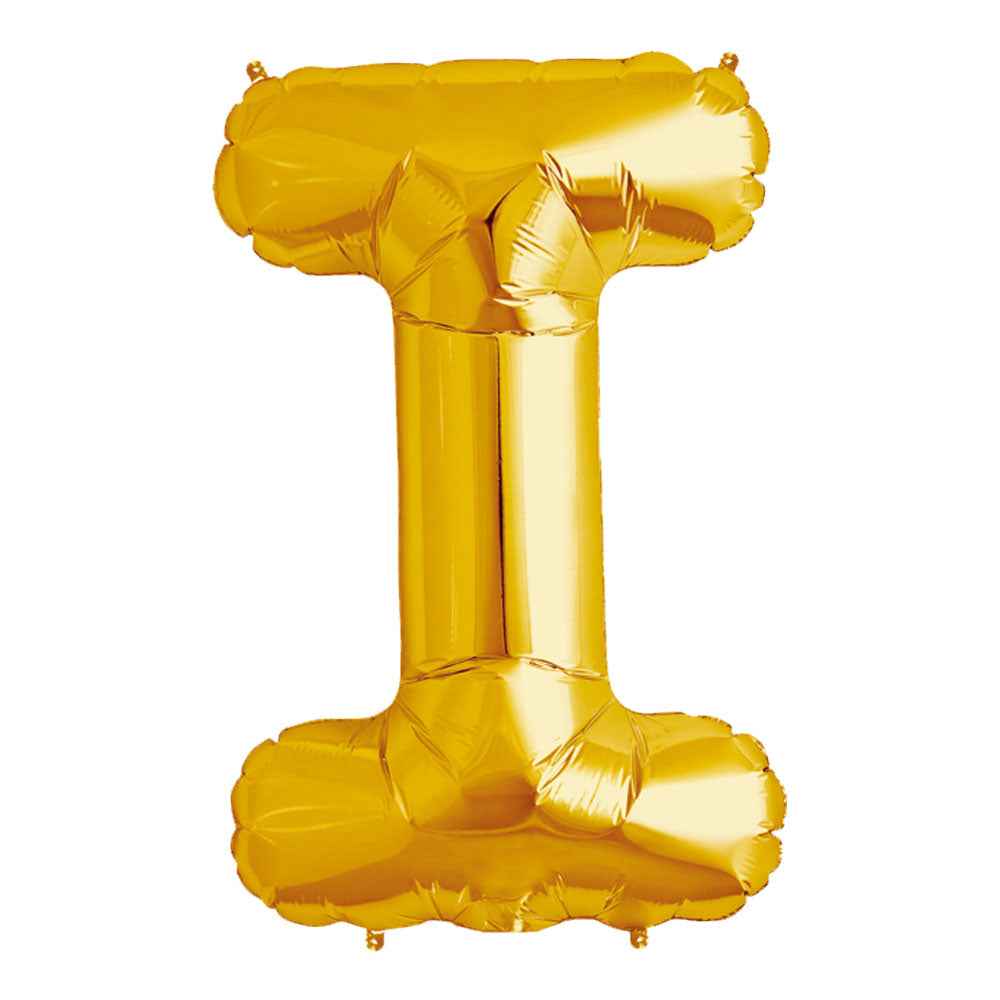Globo Metálico Dorado 76 cm Letra I | Big Party