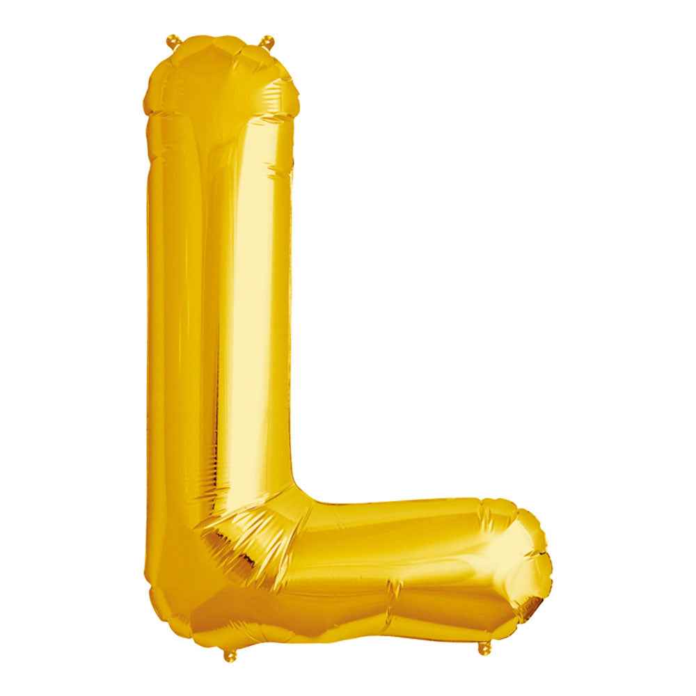 Globo Metálico Dorado 76 cm Letra L | Big Party