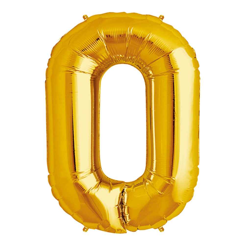 Globo Metálico Dorado 76 cm Letra O | Big Party