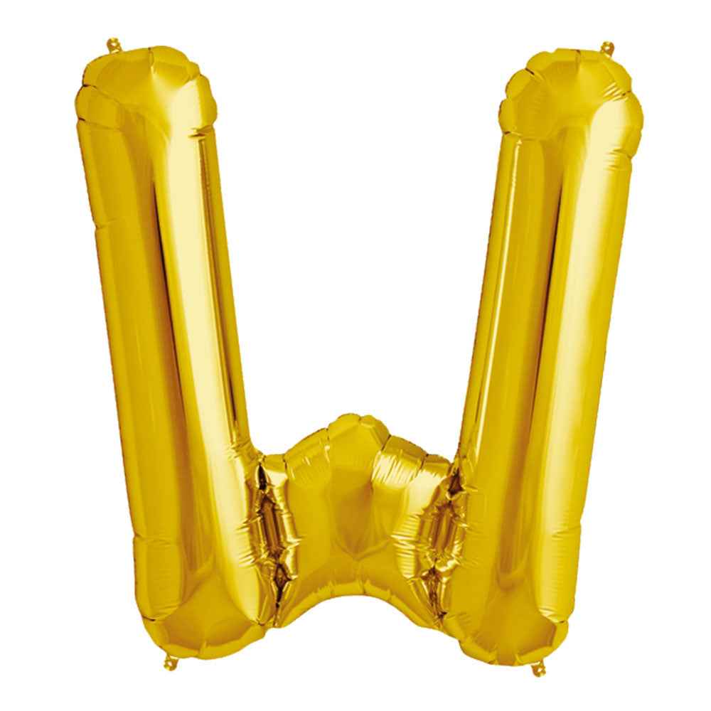 Globo Metálico Dorado 76 cm Letra W | Big Party